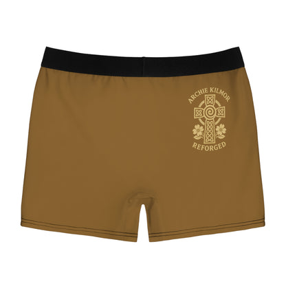 "Archie Kilmor Cross - Reforged" #01, Men's Boxer Briefs (Golden Brown)