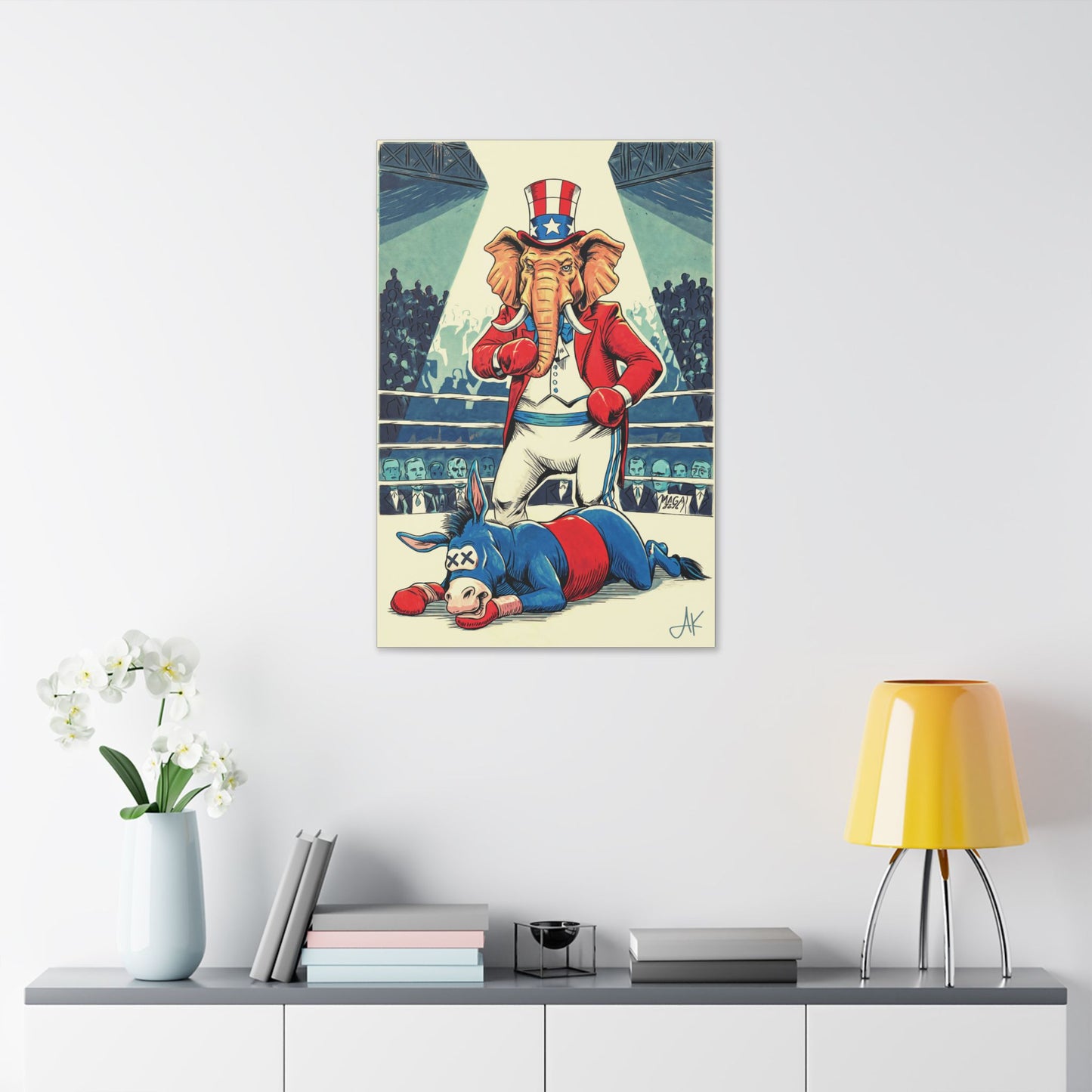 "Brutal Woke Knockout 2024", Stretched Classic Canvas Print