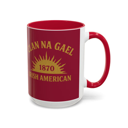 "Clan na Gael - Irish American", Colorful Mugs (11oz, 15oz) (Fénechas Red)