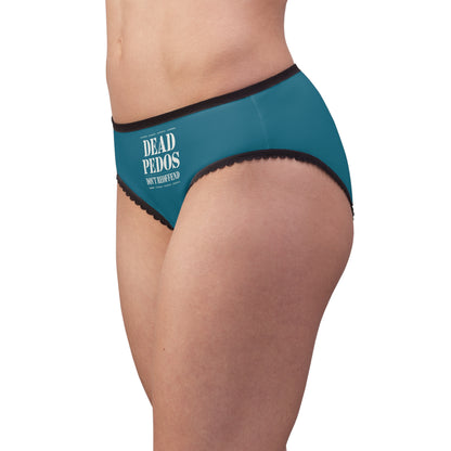 "Dead Pedos Don't Re-Offend", Women's Briefs (Duck Blue)