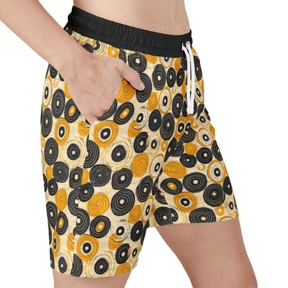 "Old 45's", Swim Shorts (70's Black Waistband)