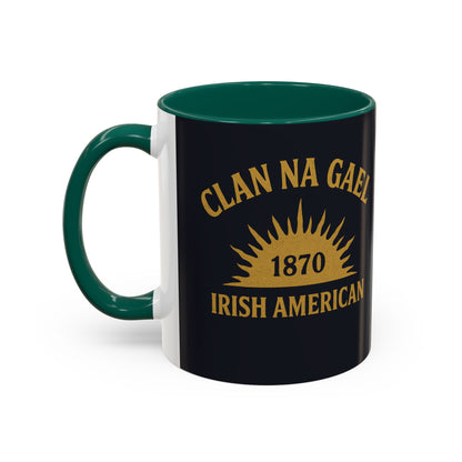 "Clan na Gael - Irish American", Colorful Mugs (11oz, 15oz) (Black Denim)