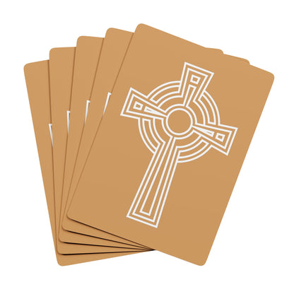 "A Simple High Cross", Christian Playing Cards (Camel Brown)