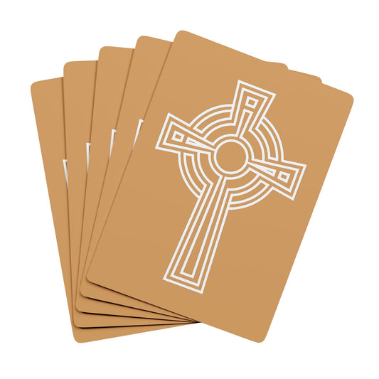 "A Simple High Cross", Christian Playing Cards (Camel Brown)