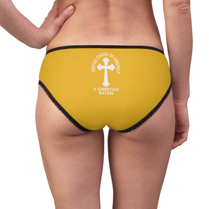 "USA - A Christian Nation" #04, Women's Briefs (Colombian Mikado)