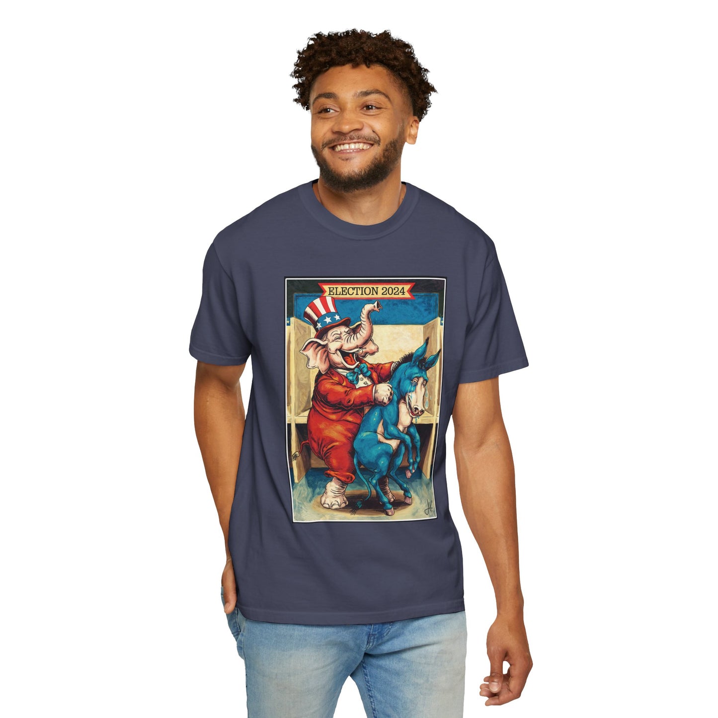 "MAGA Spanked the Donkeys 2024", Unisex T-shirt (Dark Colors)