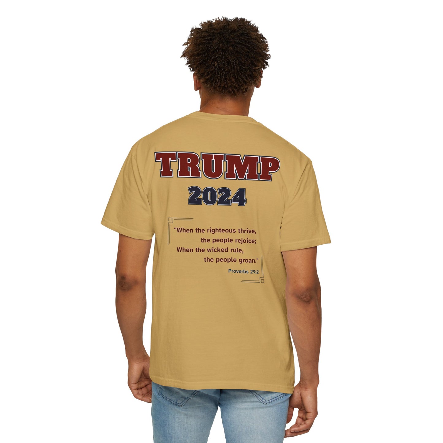 "Trump 2024 - Proverbs 29:2", Unisex T-shirt - Historical Collectible
