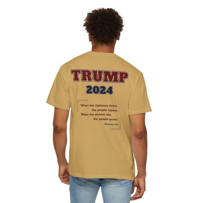 "Trump 2024 - Proverbs 29:2", Unisex T-shirt - Historical Collectible