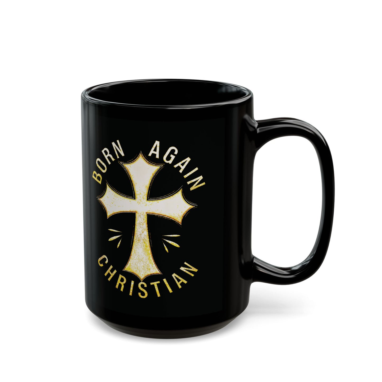 "Born Again Christian" #02, Black Mug (11oz & 15oz)