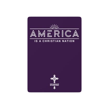 "America is a Christian Nation", Christian Playing Cards (Imperial Plum)
