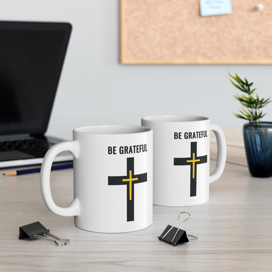 "Be Grateful", White Mug (11oz)