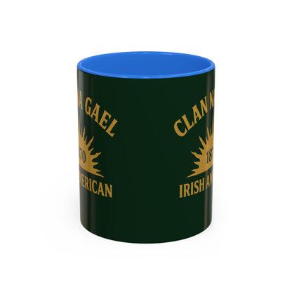 "Clan na Gael - Irish American", Colorful Mugs (11oz, 15oz) (Fenian Green)