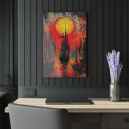 "Exiles in Chains - Portsmouth 1787", Fine Art Acrylic Prints (French Cleat Hanging)