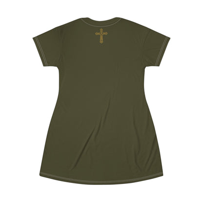 "Clan na Gael - Irish American", T-Shirt Dress (Fianna Green)