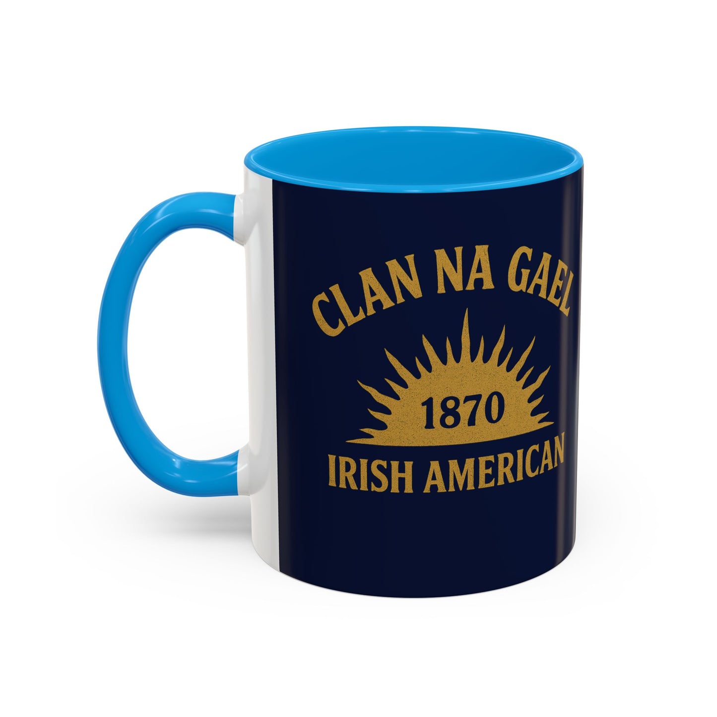"Clan na Gael - Irish American", Colorful Mugs (11oz, 15oz) (Mariana Blue)