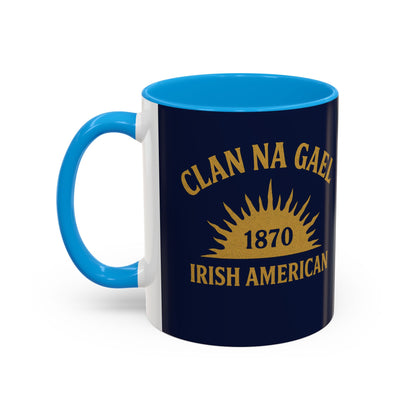 "Clan na Gael - Irish American", Colorful Mugs (11oz, 15oz) (Mariana Blue)