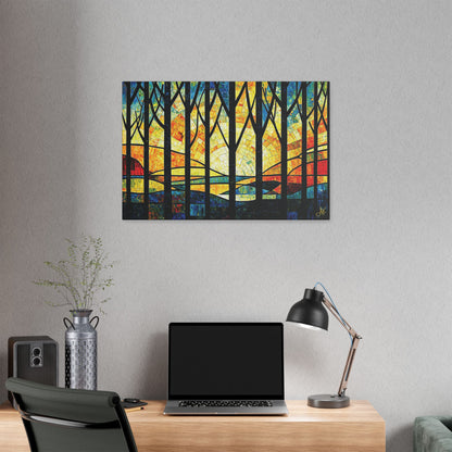 "Forest at Dawn", Stretched Classic Canvas Fine Art Print
