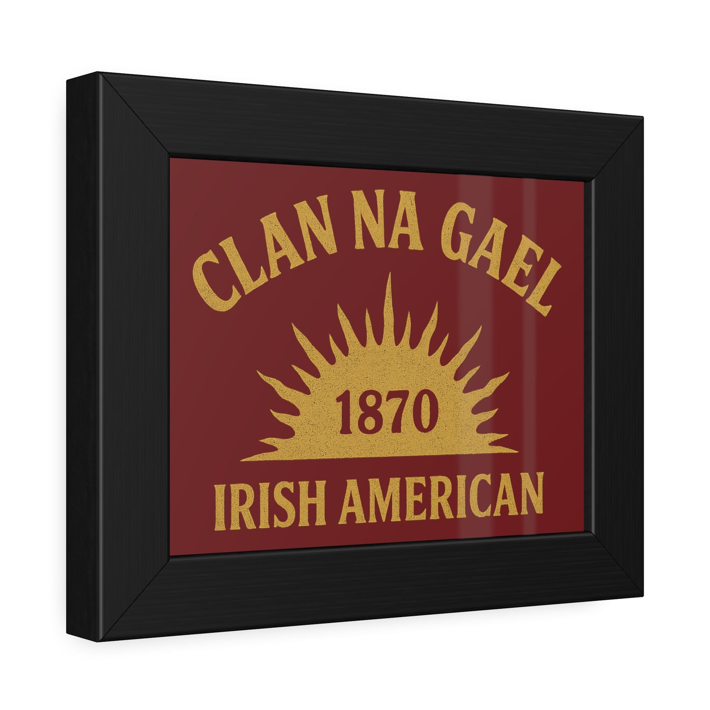 "Clan na Gael - Irish American", Framed Paper Poster (Palladius Red)