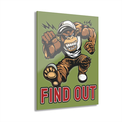 "Find Out", Acrylic Wall Prints (French Cleat Hanging) (Zombie Green)