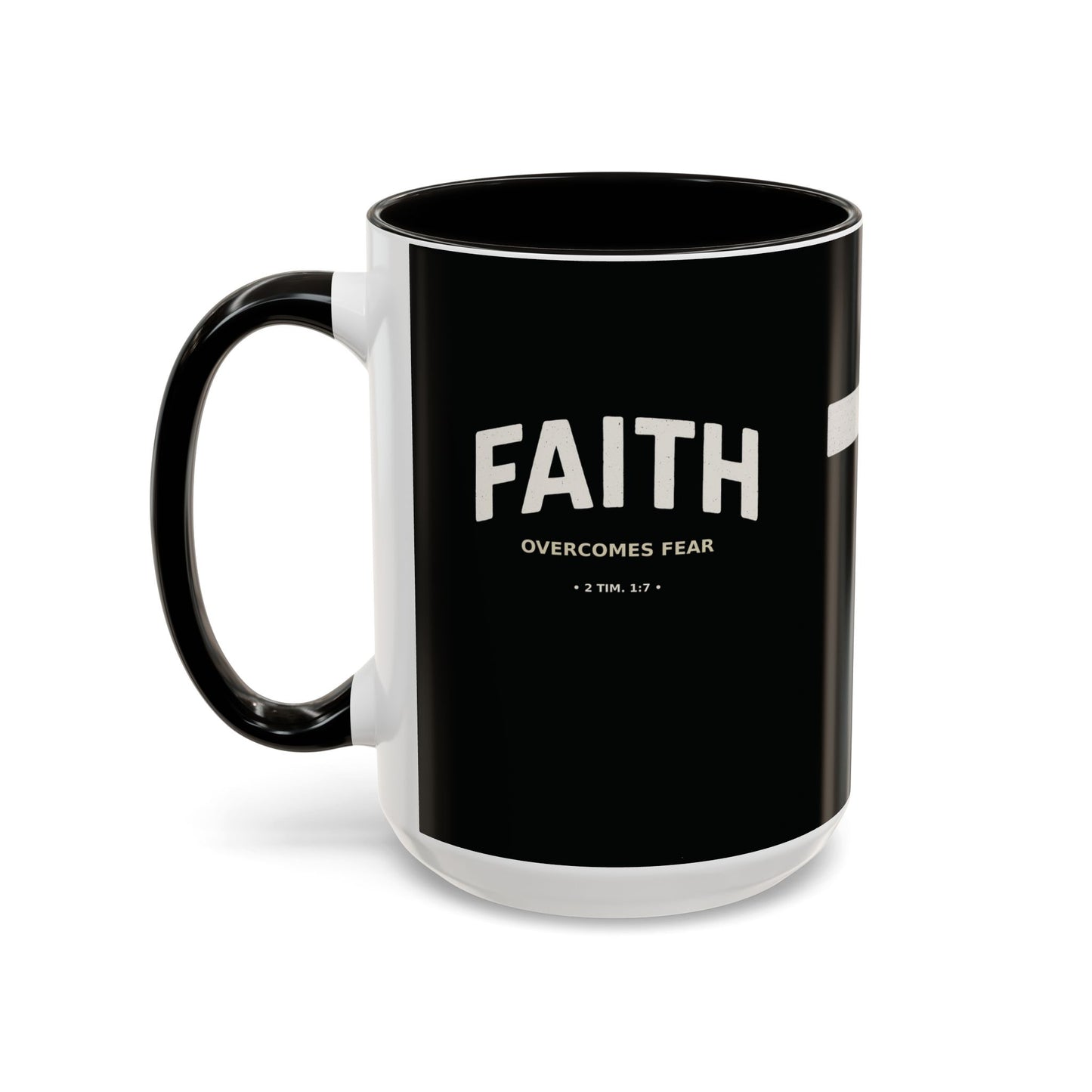 "Faith Overcomes Fear", Colorful Mugs (11oz, 15oz)
