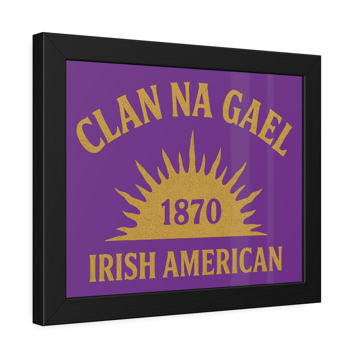 "Clan na Gael - Irish American", Framed Paper Poster (Vesper Violet)