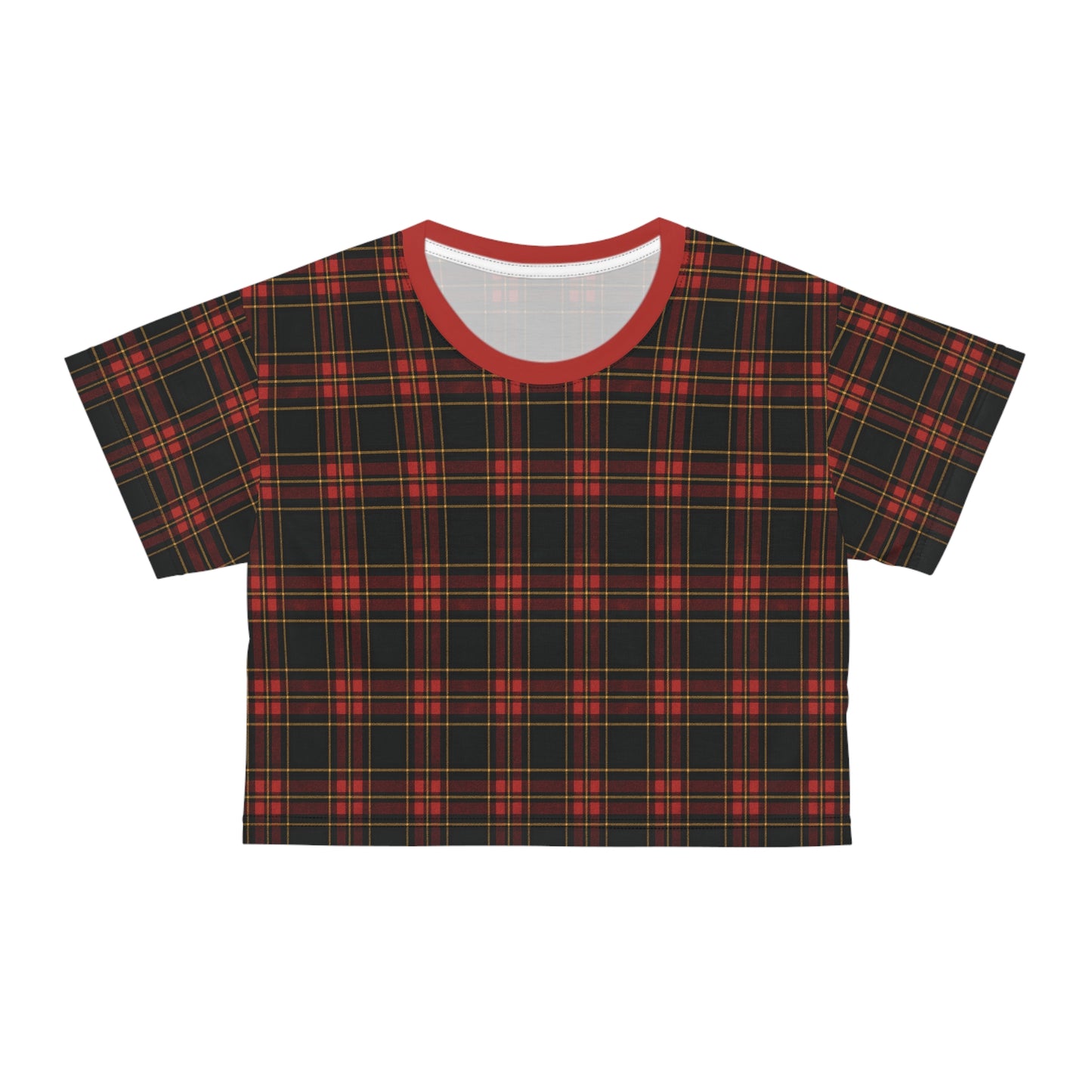 "Kilmor Gallóglach Tartan", Crop Tee (Gallóglach Red Collar)