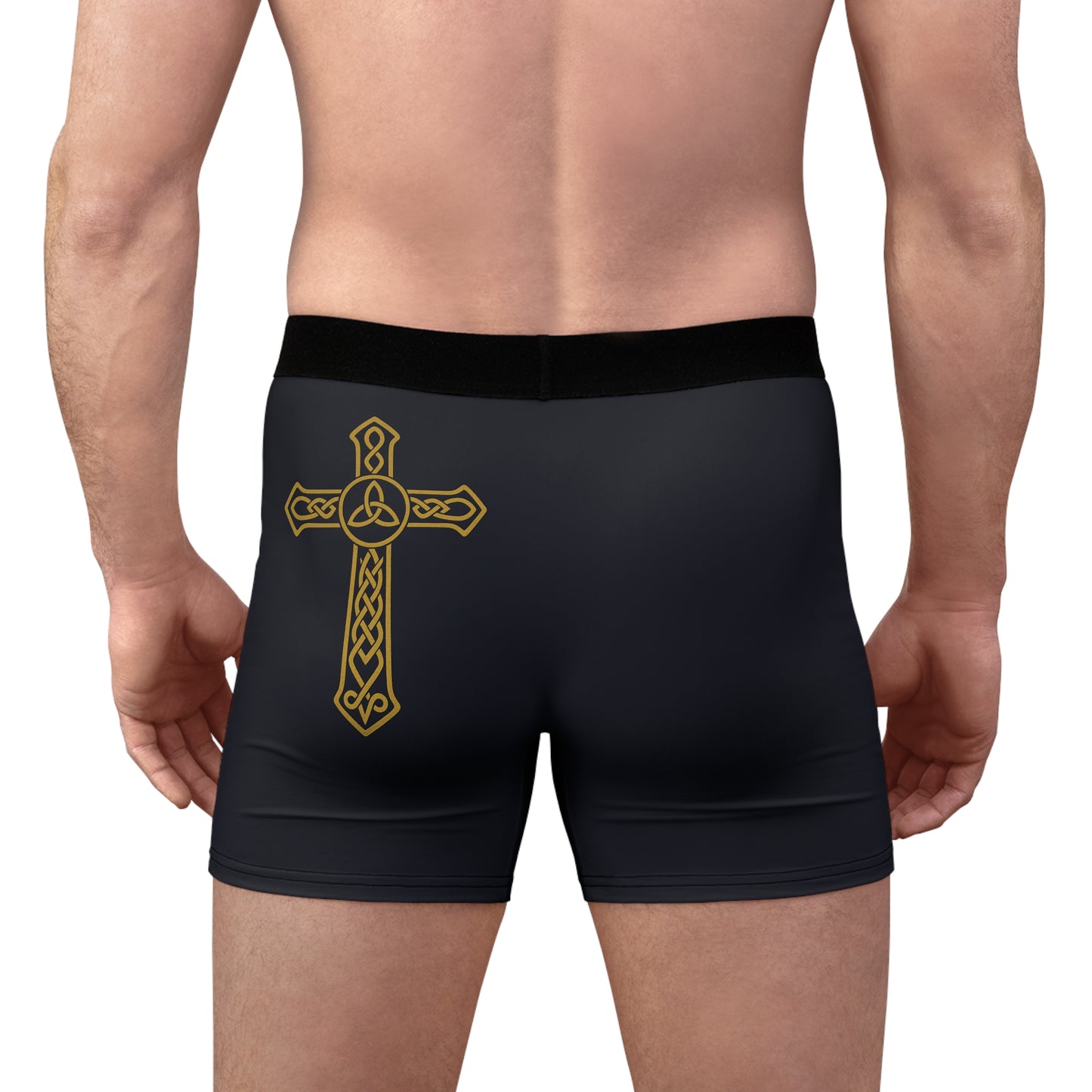 "Clan na Gael - Irish American", Men's Boxer Briefs (Black Denim)