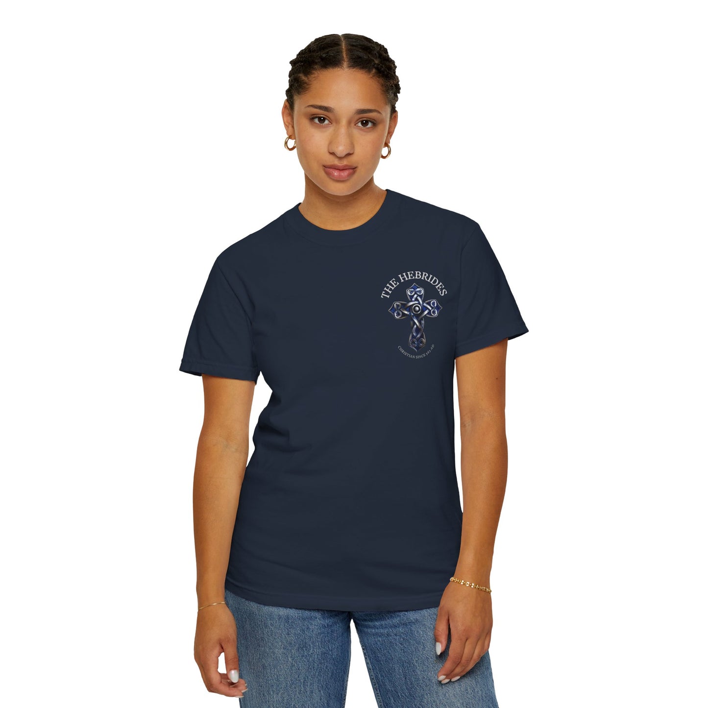 "The Hebrides - Christian since 563 AD", Unisex T-shirt