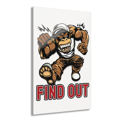 "Find Out", Acrylic Wall Prints (French Cleat Hanging) (Porcelain White)