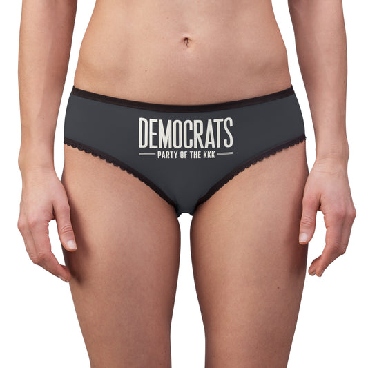 "Democrats - Party of the KKK", Women's Briefs (Highland Grey)