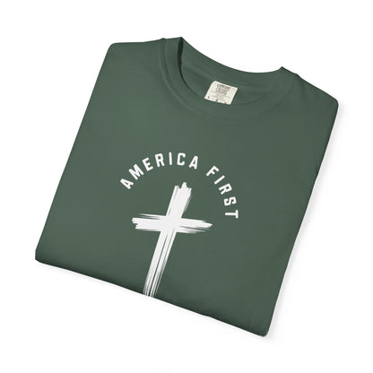 "America First Christian" #05, Unisex T-shirt (Dark Colors)