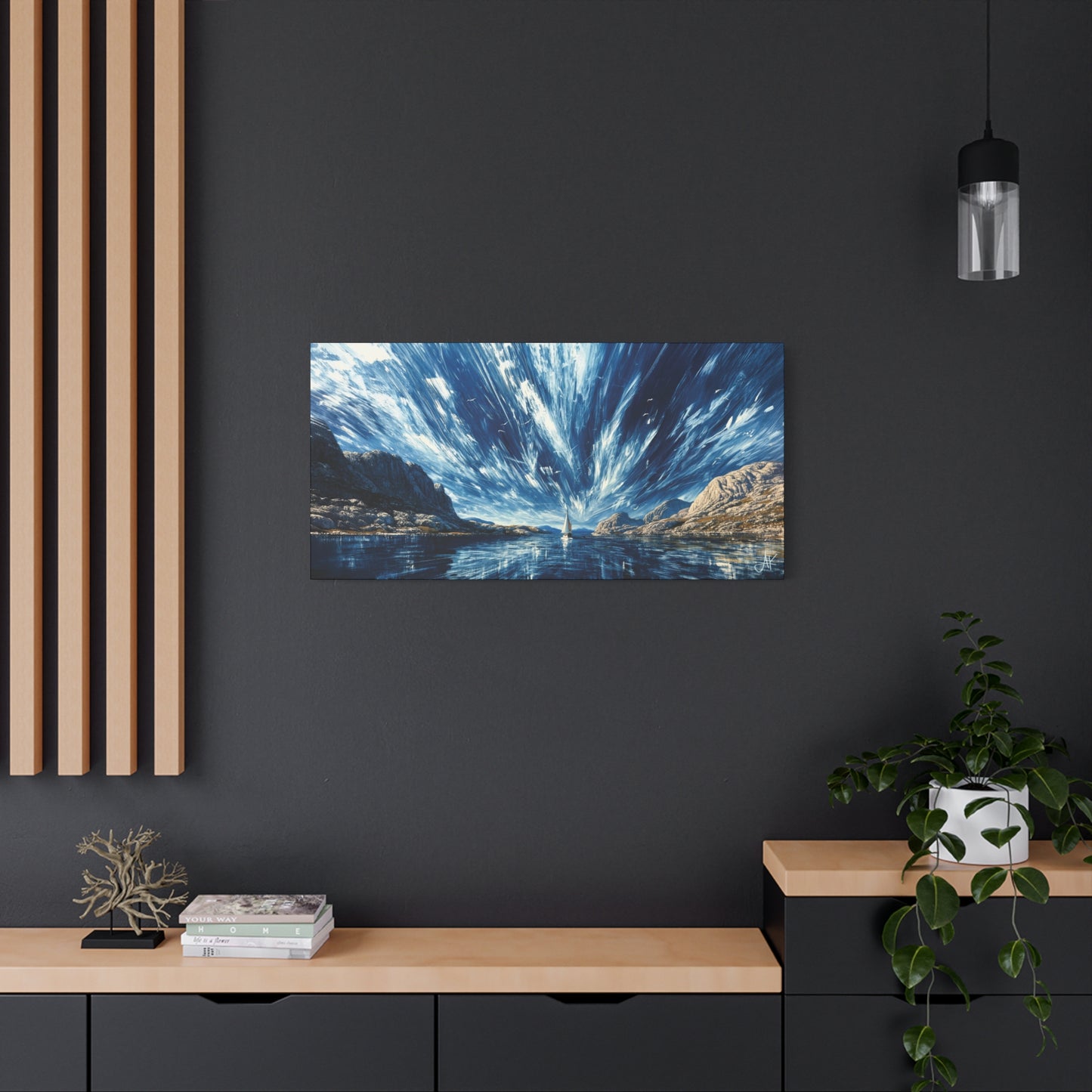 "Ancient Highway Racing Riven Sky", Fine Art Matte Canvas, Stretched, 1.25"