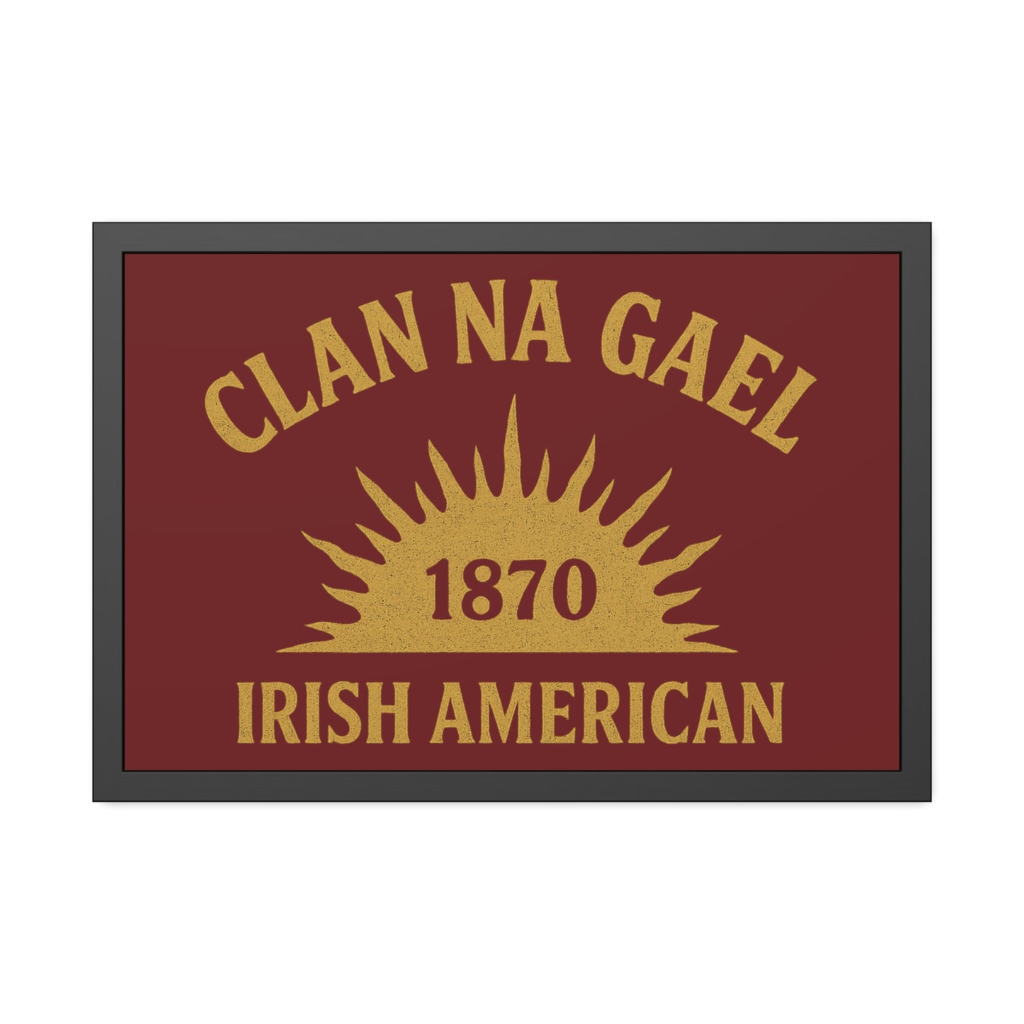 "Clan na Gael - Irish American", Framed Paper Poster (Palladius Red)