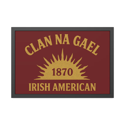 "Clan na Gael - Irish American", Framed Paper Poster (Palladius Red)