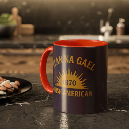 "Clan na Gael - Irish American", Colorful Mugs (11oz, 15oz) (Purple Verbena)