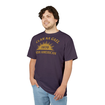 "Clan na Gael - Irish American", Unisex T-shirt (Purple Verbena)