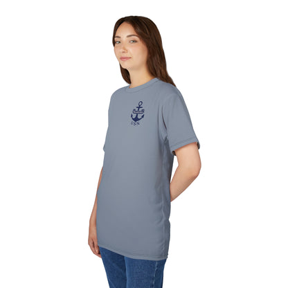 "USN Anchor", Unisex T-shirt (Steel-Deck Grey)