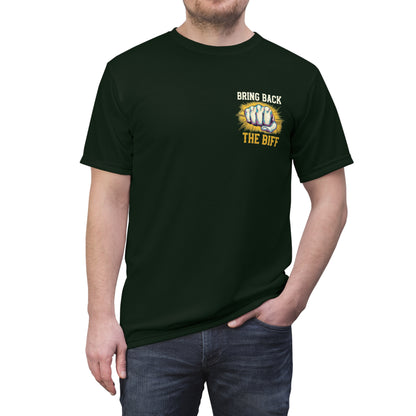 "Bring Back The Biff", Unisex T-shirt (Dark Woodland Green)
