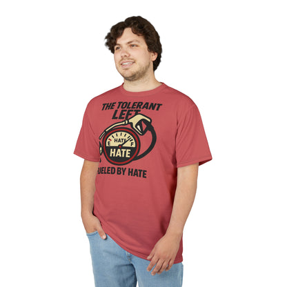 "The Tolerant Left", Unisex T-shirt (Faded Cherry)