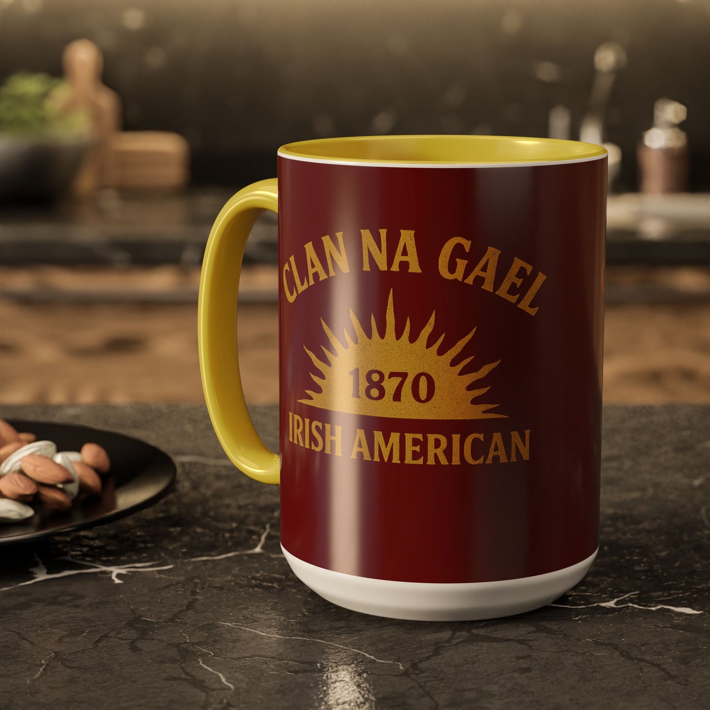 "Clan na Gael - Irish American", Colorful Mugs (11oz, 15oz) (Palladius Red)