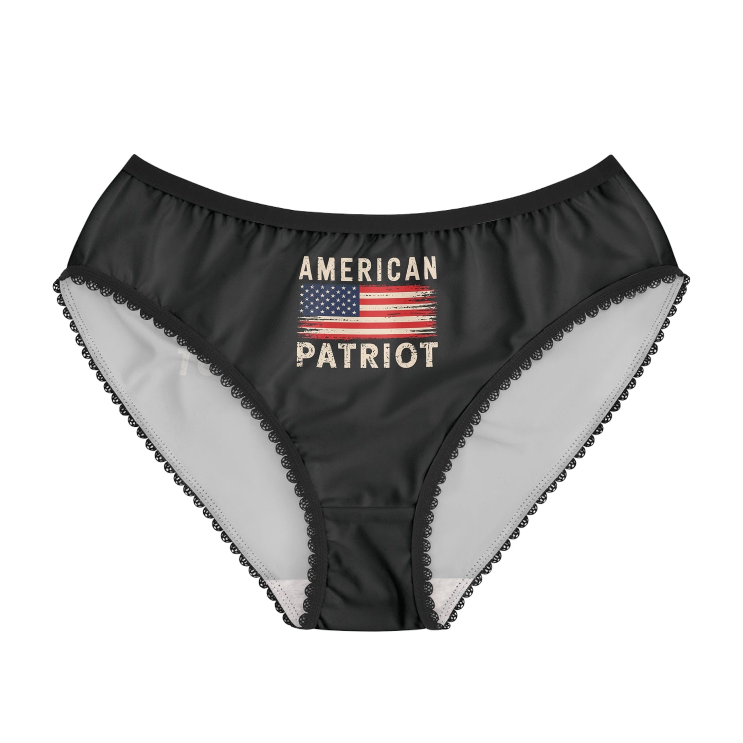 "American Patriot" with Flag #02, Women's Briefs (Void Black)