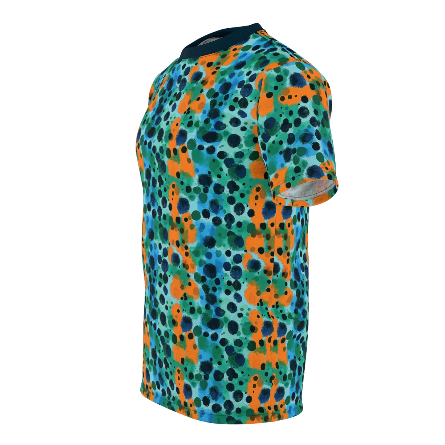 "Midnight Coral", Unisex Tee (Atlantic Storm Blue)