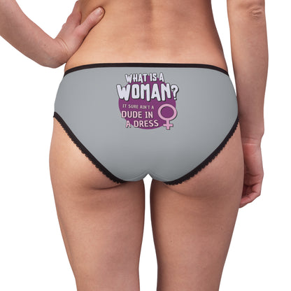 "What is a Woman" #01, Women's Briefs (Serene Grey)