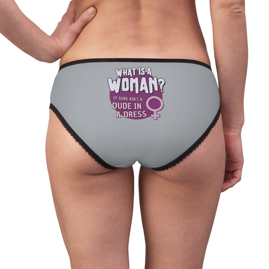 "What is a Woman" #01, Women's Briefs (Serene Grey)
