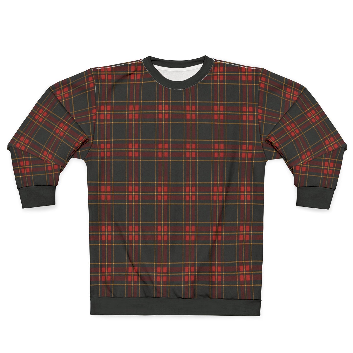 "Kilmor Gallóglach Tartan", Unisex Sweatshirt (Gallóglach Black Cuffs and Collar)