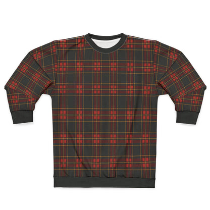 "Kilmor Gallóglach Tartan", Unisex Sweatshirt (Gallóglach Black Cuffs and Collar)