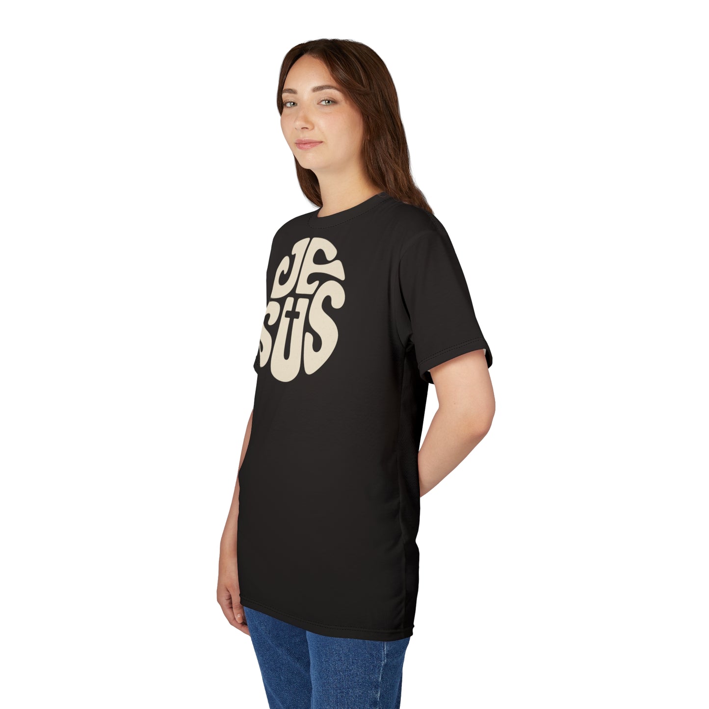 "Retro Jesus", Unisex T-shirt (Black Sepia)
