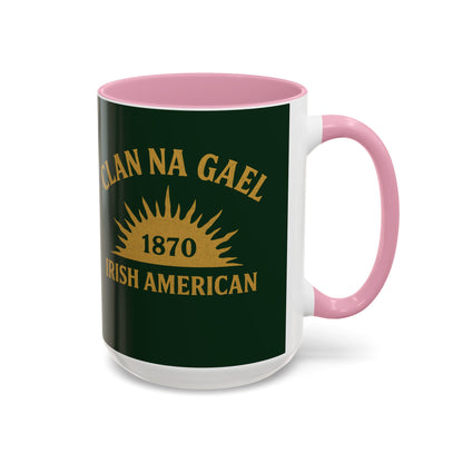 "Clan na Gael - Irish American", Colorful Mugs (11oz, 15oz) (Fenian Green)