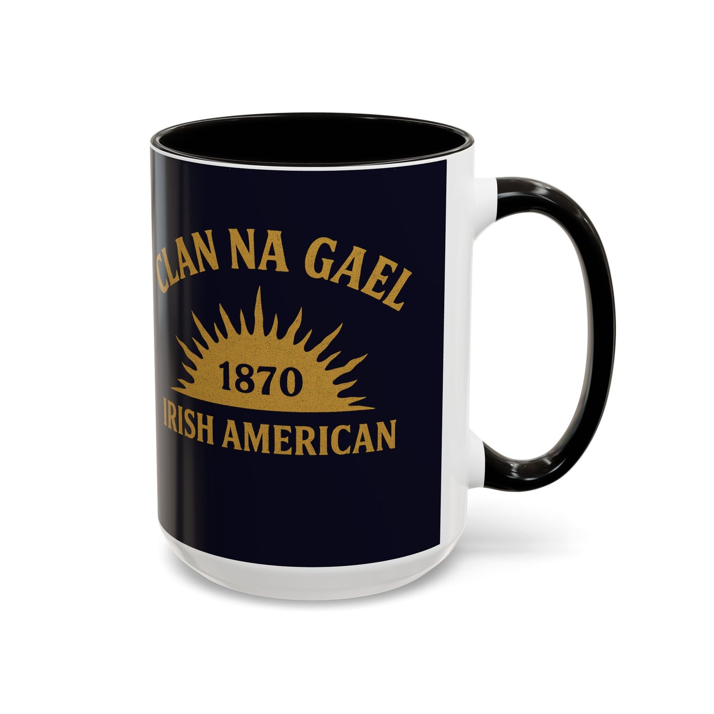 "Clan na Gael - Irish American", Colorful Mugs (11oz, 15oz) (Black Rock Blue)