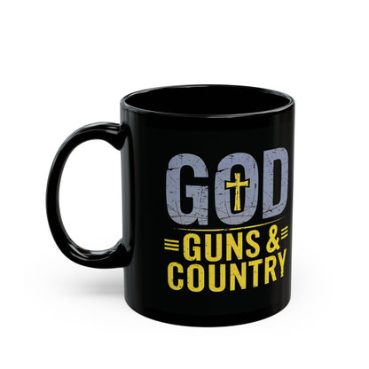 "God, Guns & Country" #01, Black Mug (11oz & 15oz)